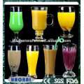 Haonai high transparent fancy juice glass with silkscreem